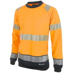 BEESWIFT HVTT020ORBL HI-VIS TWO TONE ORANGE/BLACK SWEATSHIRT